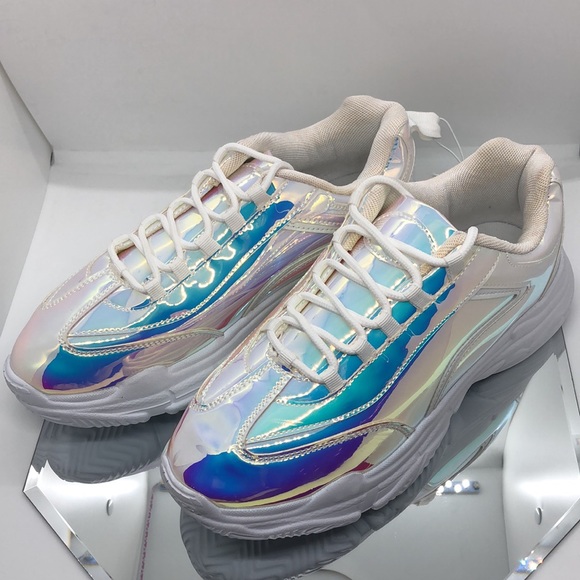 Iridescent Starship 🌟 Yoga Mat Comfort Cushioned Bounce Color Changing Sneakers - Picture 4 of 15